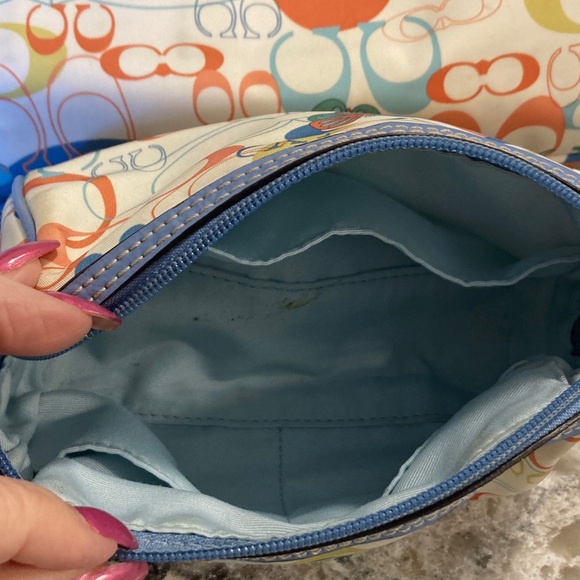 COACH 🧡🦋Colorful Butterfly & CC Pattern Shoulder Bag & Pouch Set - Picture 15 of 15